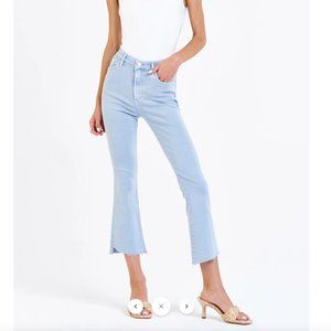 Dear John JEANNE SUPER HIGH RISE CROPPED FLARE JEANS SKY Size 25. New with Tags.